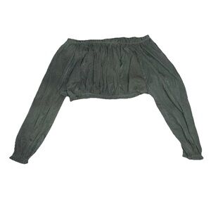 Zara Off-Shoulder Green Top